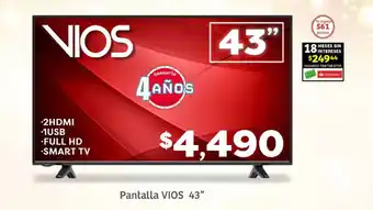Soriana Express Pantalla VIOS 43" oferta