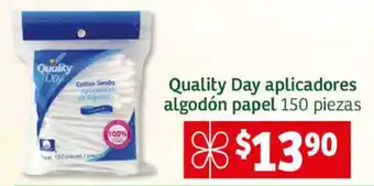 Soriana Express Quality Day aplicadores algodón papel 150 piezas oferta