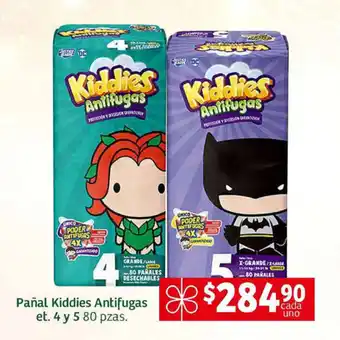 Pañal Kiddies Antifugas et. 4 y 5 80 pzas.