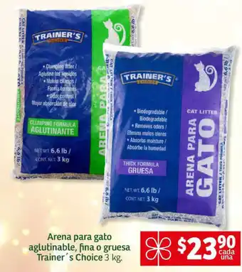 Soriana Express Arena para gato aglutinable, fina o gruesa Trainer's Choice 3 kg. oferta