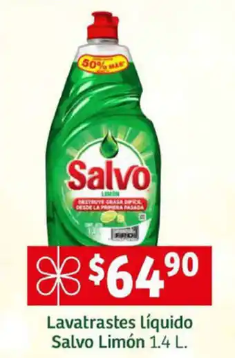 Lavatrastes Líquido Salvo Limón 1.4 L.