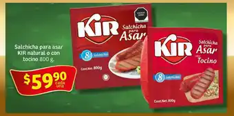 Soriana Express Salchicha para asar KIR natural o con tocino 800 g. oferta