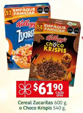 Cereal Zucaritas 600 g. o Choco Krispis 540 g.