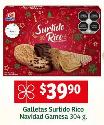 Galletas Surtido Rico Navidad Gamesa 304 g.
