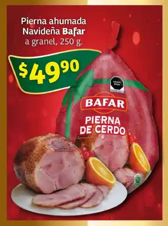 Soriana Express Pierna ahumada Navideña Bafar a granel, 250 g. oferta