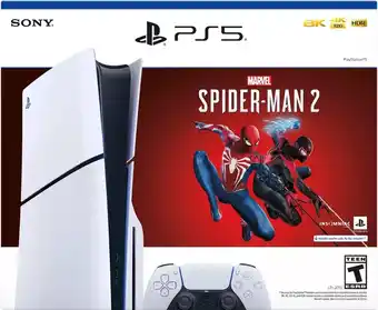 Mercado Libre Playstation 5 slim disco, 1tb, juego spiderman 2 descargable color blanco oferta