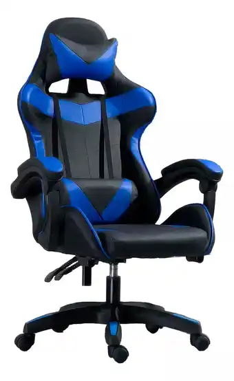 Mercado Libre Silla de escritorio Titano TT-SGSRPBL gamer ergonómica azul con tapizado de cuero sintético oferta