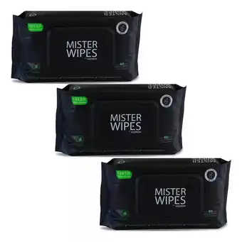 Paquete de toallitas humedas para adulto 180pzs mister wipes