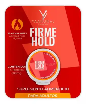 Mercado Libre Firme hold vigorizante para hombre yaakunaj 4 tabletas 500mg sabor natural oferta