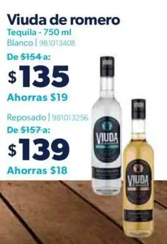 Viuda de romero Tequila 750 ml Blanco