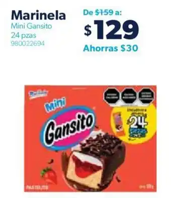 Sam's Club Marinela Mini Gansito 24 pzas oferta
