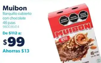 Sam's Club Muibon Barquillo cubierto con chocolate 46 pzas oferta