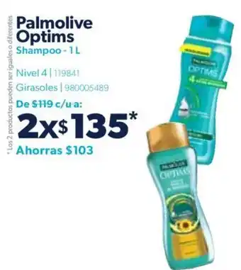 Sam's Club Palmolive Optims Shampoo 2/1L oferta