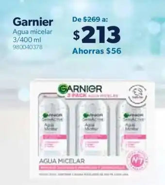 Sam's Club Garnier Agua micelar 3/400 ml oferta