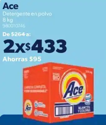 Sam's Club Ace Detergente en polvo 2/8kg oferta
