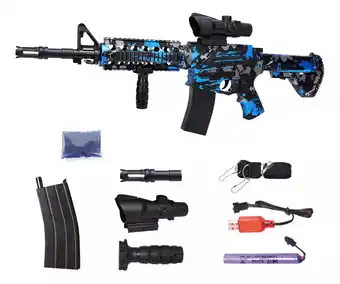 Mercado Libre Pistola de juguete electrica hidrogel m416 con puños y miras oferta