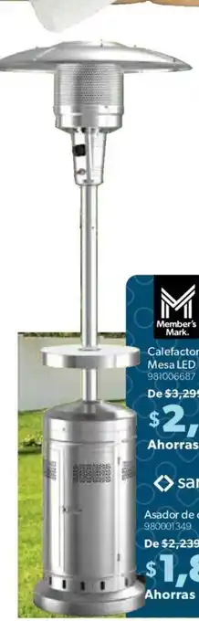 Sam's Club Member's Mark Calefactor patio Mesa LED oferta