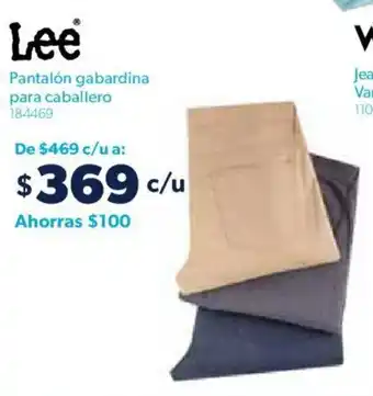 Sam's Club Lee Pantalón gabardina para caballero oferta