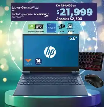 Sam's Club Laptop Gaming Victus + Teclado y mouse HYPER oferta