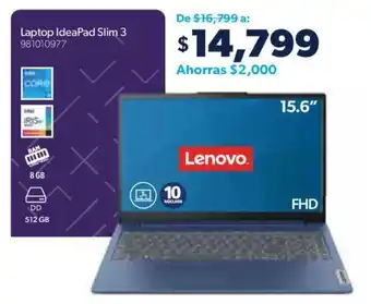Sam's Club Lenovo Laptop IdeaPad Slim 3 oferta