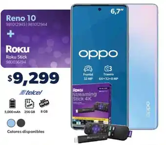Sam's Club Oppo Reno 10 + Roku Stick oferta