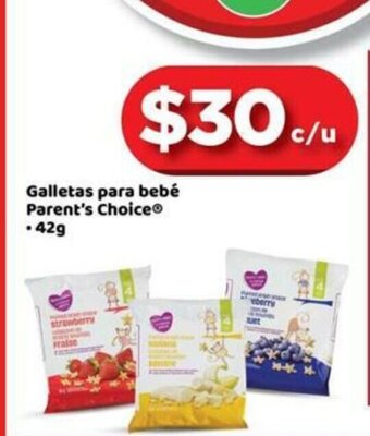 Bodega Aurrerá Galletas para bebe Parent's Choice 42g oferta