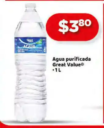 Bodega Aurrerá Agua Purificada Great Value 1L oferta