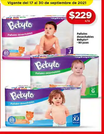 Bodega Aurrerá Pañales desechables Bebyto 80 pzas oferta