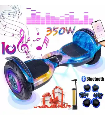 Mercado Libre Patineta eléctrica hoverboard con bluetooth led 10 pulgadas oferta