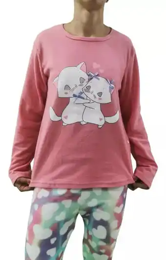 Mercado Libre Pijama polar dama mujer manga larga pantalón 13725 lazy lola oferta