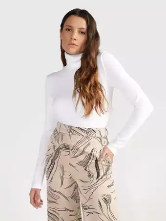 Mercado Libre Suéter blanco acanalado para mujer calvin klein oferta