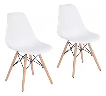 Mercado Libre Set 2 sillas tipo eames oficina comedor blanca oferta
