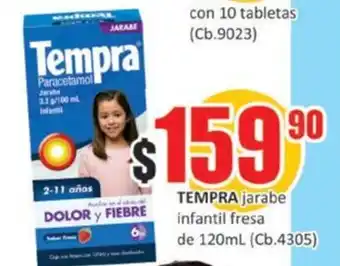 TEMPRA jarabe infantil fresa de 120mL (Cb.4305)
