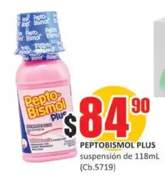 PEPTO-BISMOL PLUS suspensión de 118mL (Cb.5719)