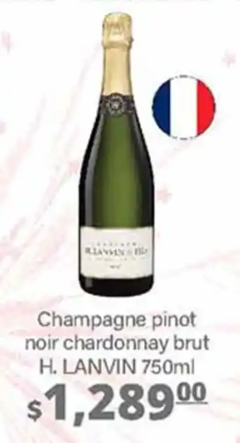 La Comer Champagne pinot noir chardonnay brut H. LANVIN 750ml oferta