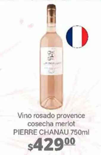 La Comer Vino rosado provence cosecha merlot PIERRE CHANAU 750ml oferta
