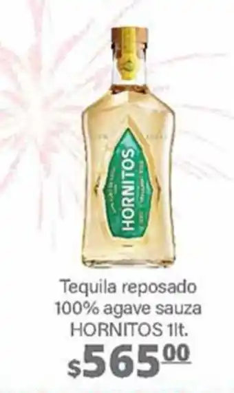 La Comer Tequila reposado agave sauza HORNITOS 1lt. oferta