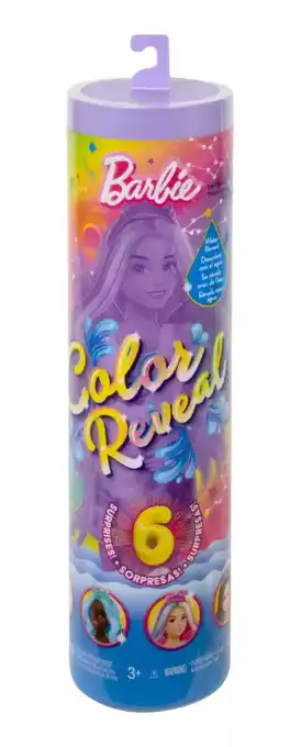 Mercado Libre Barbie color reveal muñeca galaxia arcoíris con 6 sorpresas para niñas de 3 años en adelante oferta
