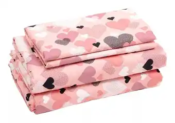 Mercado Libre Sábanas matrimoniales microfibra estampado color corazones oferta