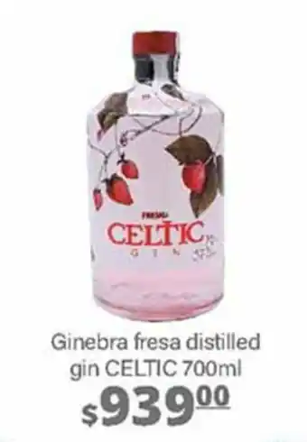 La Comer Ginebra fresa distilled gin CELTIC 700ml oferta