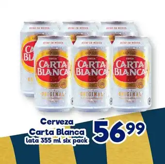 Cerveza Carta Blanca lata 355 ml six pack