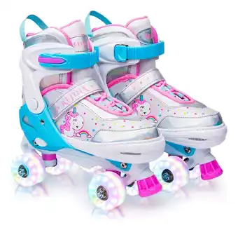 Mercado Libre Patines ajustables de 4 ruedas con luces led para niños oferta