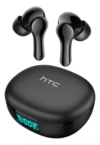 Mercado Libre Audífonos in-ear gamer inalámbricos htc tws12 negro con luz led oferta