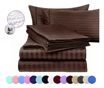 Mercado Libre Juego de sábanas matrimonial premium microfibra ultra suave color chocolate oferta