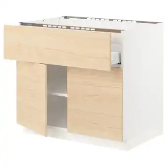 IKEA Sektion / maximera gabin bajo p/parrilla 2 prtas 1 cjn, blanco/askersund efecto fresno claro, 91x61x76 cm oferta