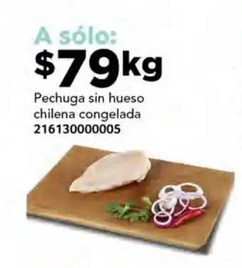 Soriana Híper Pechuga sin hueso chilena congelada, kg oferta