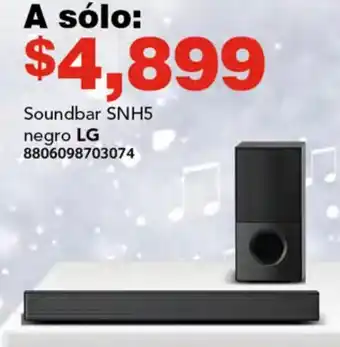 Soriana Híper LG Soundbar SNH5 negro oferta