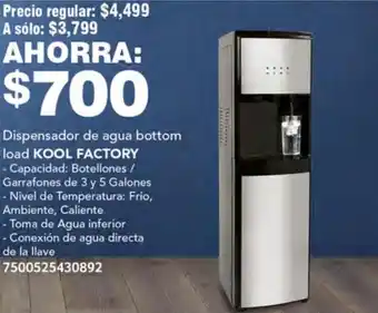 Soriana Híper KOOL FACTORY Dispensador de agua bottom load oferta