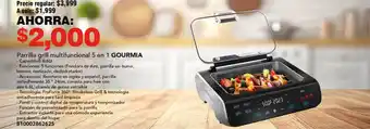 Parrilla grill multifuncional 5 en 1 GOURMIA