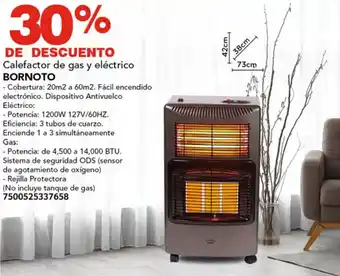 Soriana Híper Calefactor de gas y eléctrico BORNOTO oferta